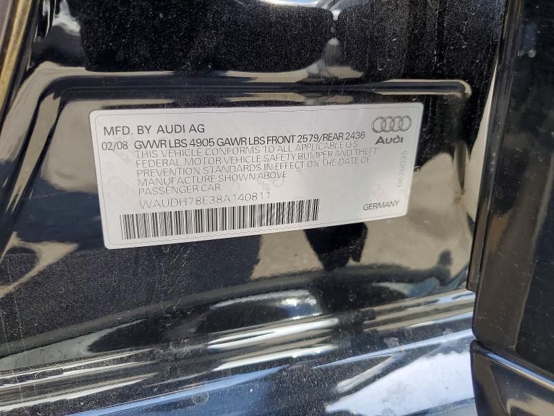 55569006 :رقم المزاد ، WAUDH78E38A140811 vin ، 2008 Audi A4 مزاد بيع