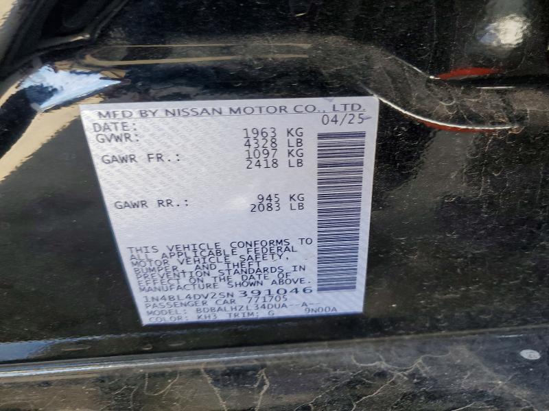 Aukcja sprzedaży 2025 Nissan Altima, vin: 1N4BL4DV2SN391046, numer aukcji: 55471156