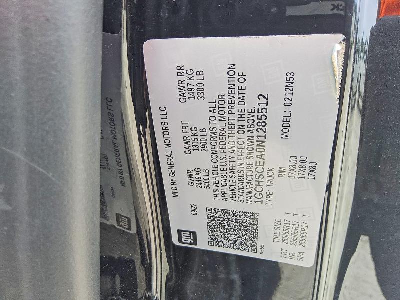 Продажа на аукционе авто 2022 Chevrolet Colorado, vin: 1GCHSCEA0N1285512, номер лота: 62149826