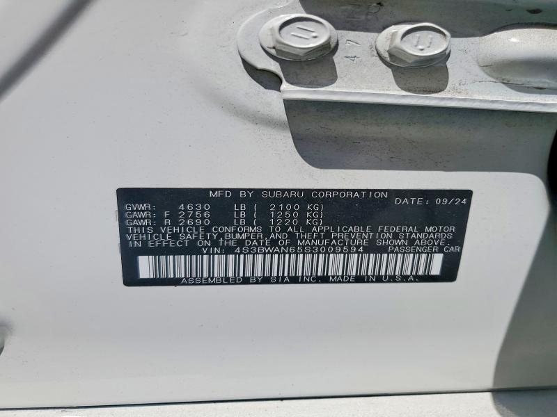 Продажа на аукционе авто 2025 Subaru Legacy, vin: 4S3BWAN65S3009594, номер лота: 56331956