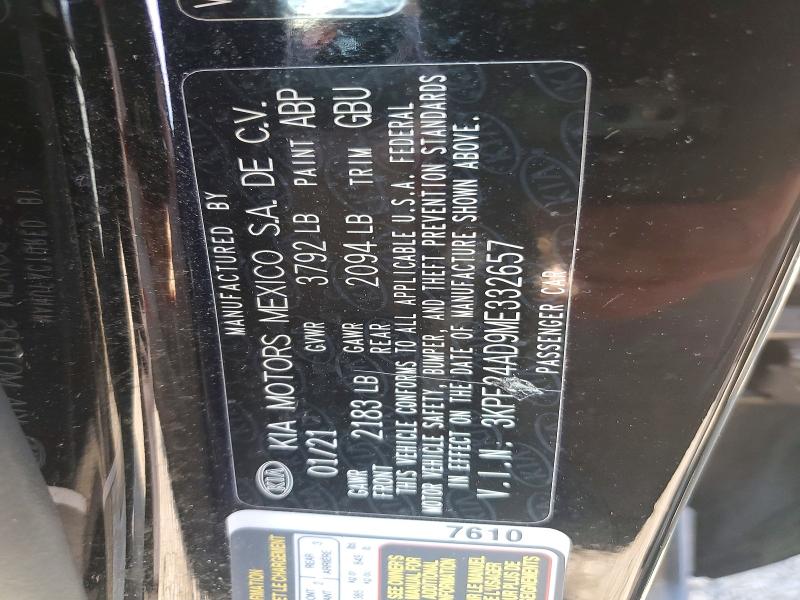 Aukcja sprzedaży 2021 Kia Forte, vin: 3KPF24AD9ME332657, numer aukcji: 59171366