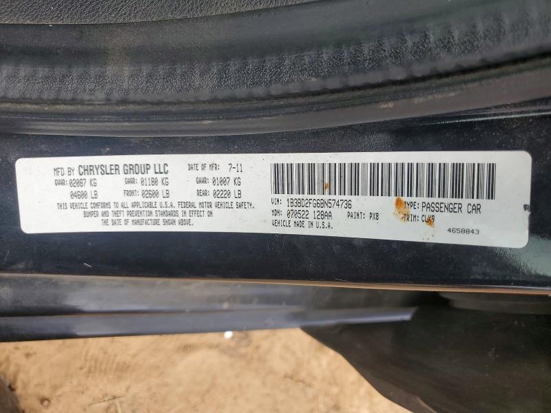 2011 Dodge Avenger მანქანა იყიდება აუქციონზე, vin: 1B3BD2FG6BN574736, აუქციონის ნომერი: 57828386