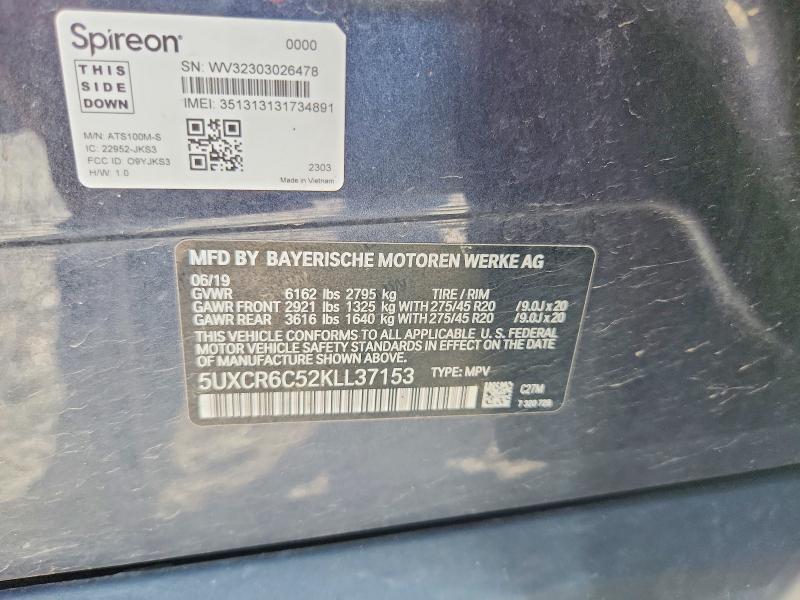Aukcja sprzedaży 2019 Bmw X5, vin: 5UXCR6C52KLL37153, numer aukcji: 55765146