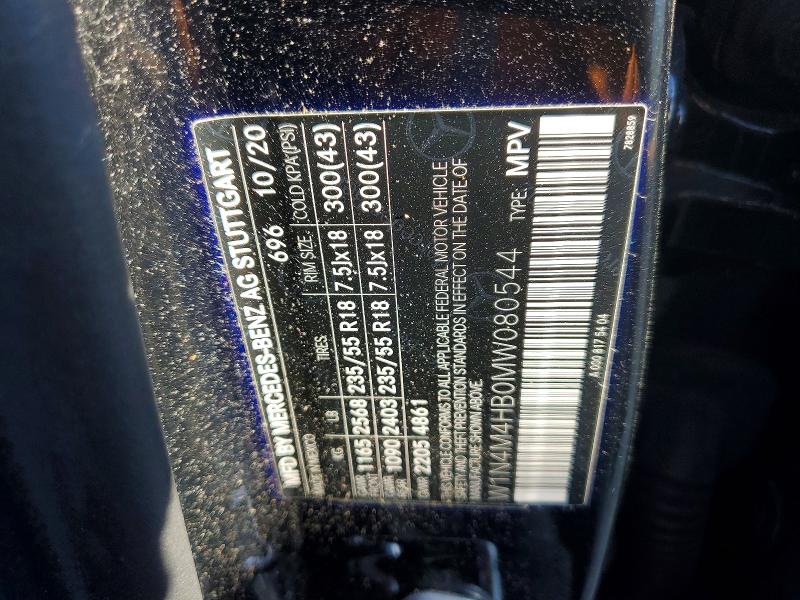 Aukcja sprzedaży 2021 Mercedes-benz Glb, vin: W1N4M4HB0MW080544, numer aukcji: 55946696
