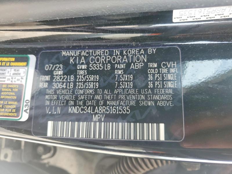 58253206 :رقم المزاد ، KNDC34LA8R5161535 vin ، 2024 Kia Ev6 مزاد بيع