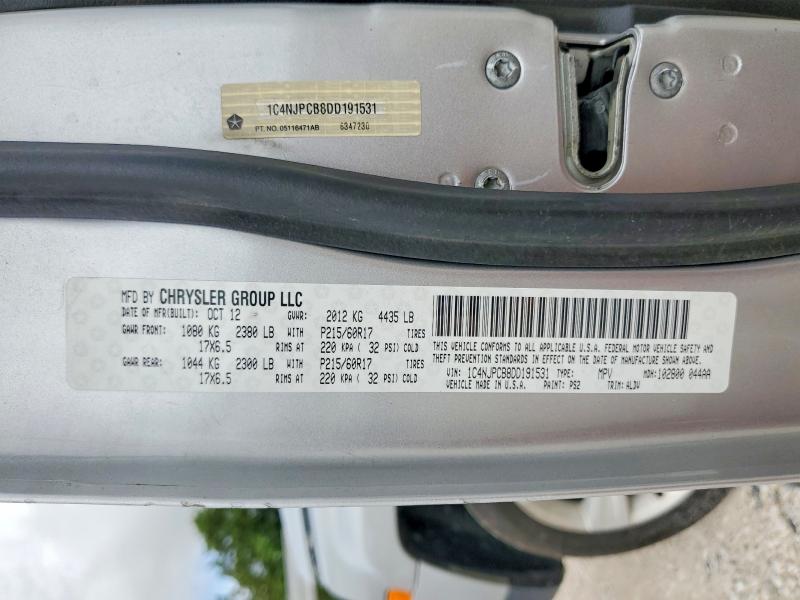 Aukcja sprzedaży 2013 Jeep Patriot, vin: 1C4NJPCB8DD191531, numer aukcji: 57926366