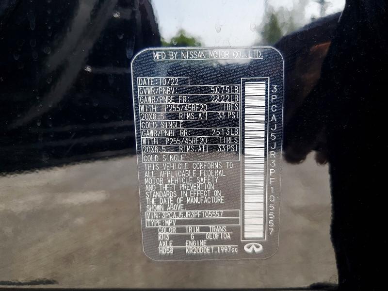 Продаж на аукціоні авто 2023 Infiniti Qx55, vin: 3PCAJ5JR3PF105557, номер лоту: 59074736