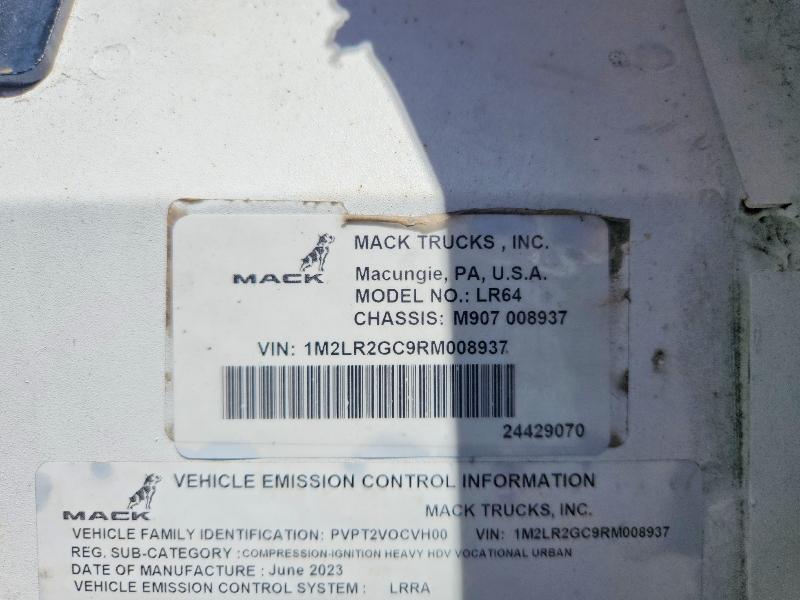 Продаж на аукціоні авто 2024 Mack Lr, vin: 1M2LR2GC9RM008937, номер лоту: 55252936