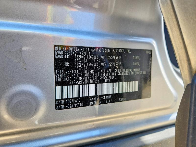 Продажа на аукционе авто 2023 Toyota Rav4 Hybrid, vin: 4T3RWRFV9PU100021, номер лота: 56588606