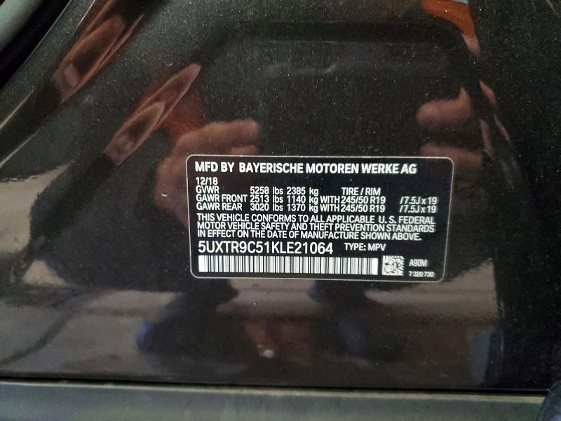 Продажа на аукционе авто 2019 Bmw X3, vin: 5UXTR9C51KLE21064, номер лота: 57730866