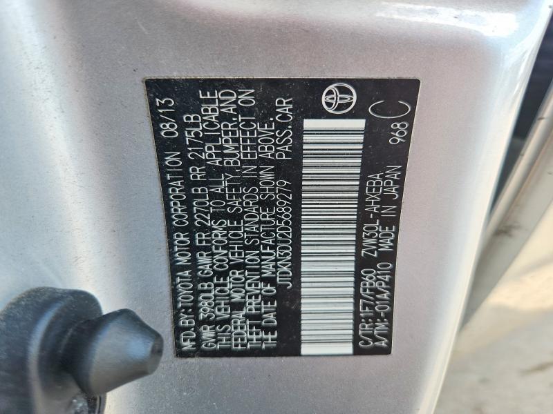 Aukcja sprzedaży 2013 Toyota Prius, vin: JTDKN3DU2D5689279, numer aukcji: 55591226