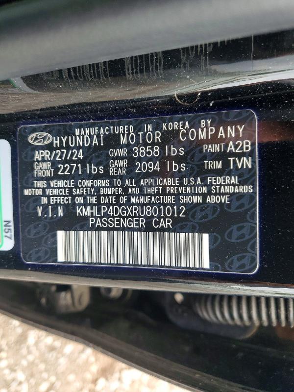 Aukcja sprzedaży 2024 Hyundai Elantra, vin: KMHLP4DGXRU801012, numer aukcji: 58075876