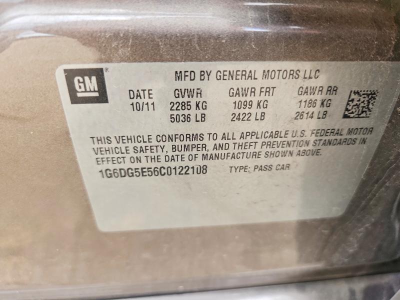 Auction sale of the 2012 Cadillac Cts, vin: 1G6DG5E56C0122108, lot number: 56895466