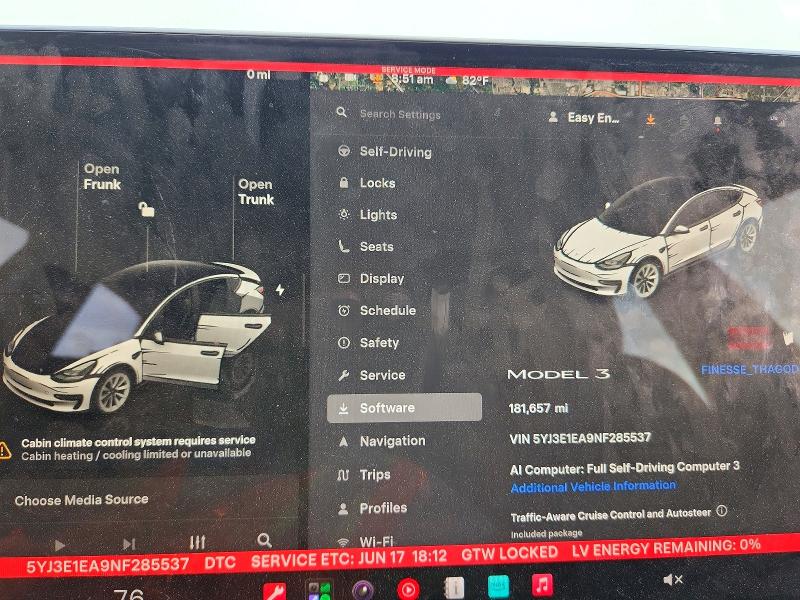 Продажа на аукционе авто 2022 Tesla Model 3, vin: 5YJ3E1EA9NF285537, номер лота: 58302336