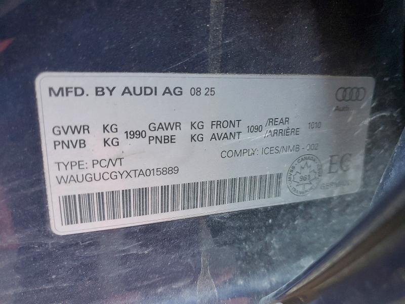 Продажа на аукционе авто 2026 Audi A3, vin: WAUGUCGYXTA015889, номер лота: 55845626