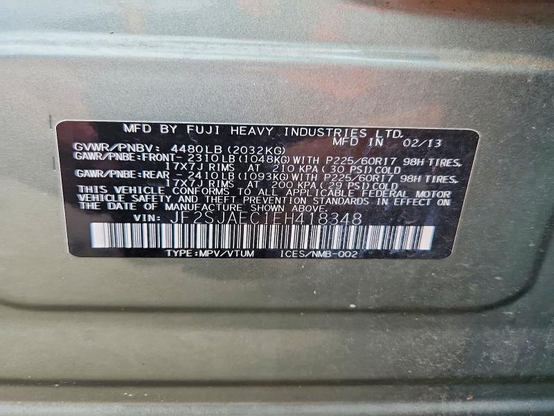 Продажа на аукционе авто 2014 Subaru Forester, vin: JF2SJAEC1EH418348, номер лота: 56679486