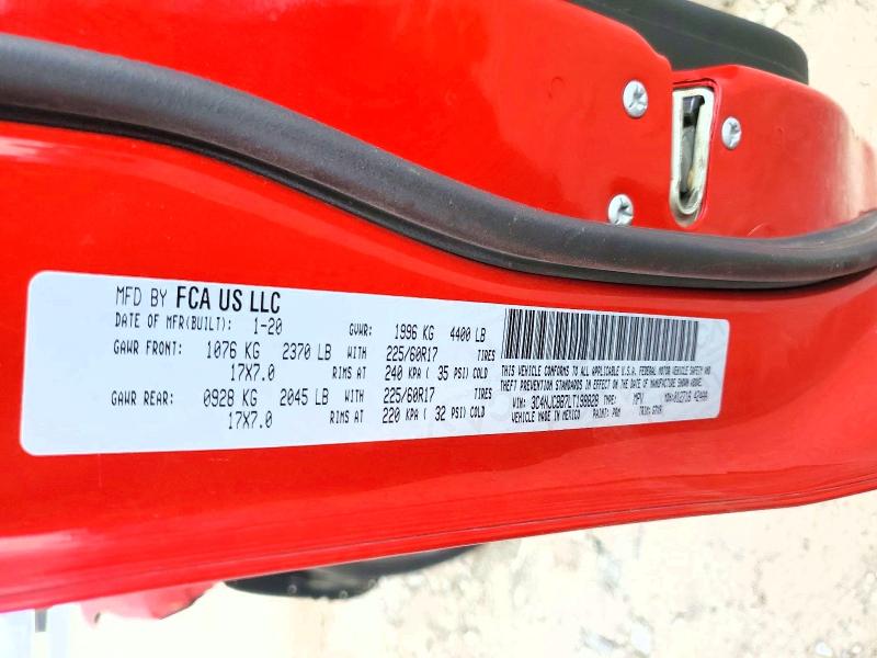2020 Jeep Compass მანქანა იყიდება აუქციონზე, vin: 3C4NJCBB7LT198828, აუქციონის ნომერი: 58778016