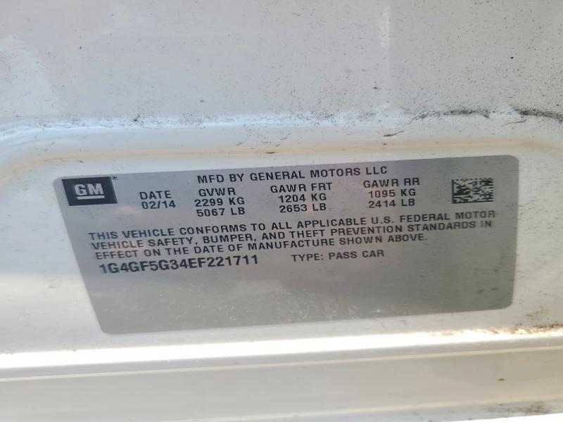 Продаж на аукціоні авто 2014 Buick Lacrosse, vin: 1G4GF5G34EF221711, номер лоту: 55512356
