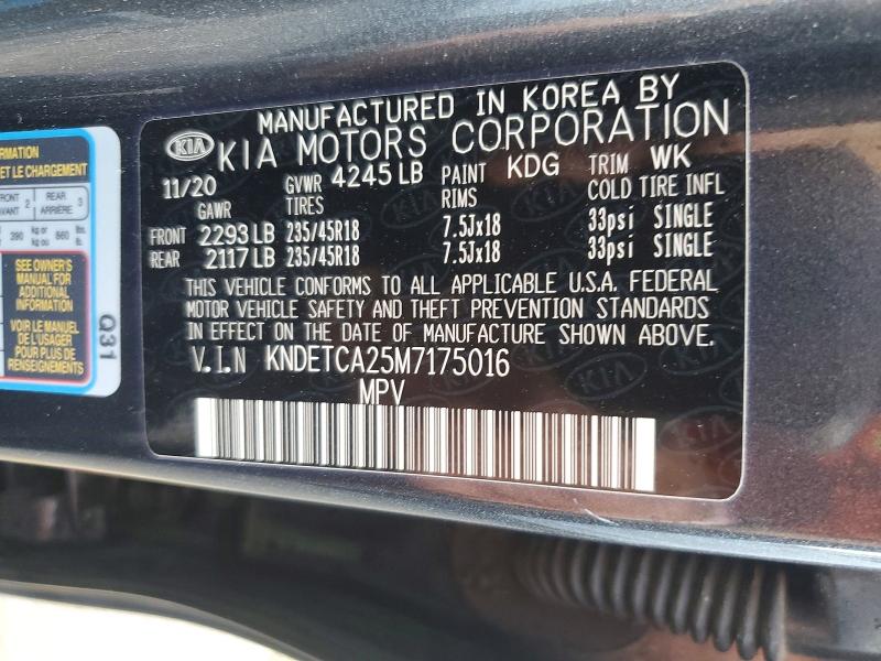 Aukcja sprzedaży 2021 Kia Seltos, vin: KNDETCA25M7175016, numer aukcji: 57239986