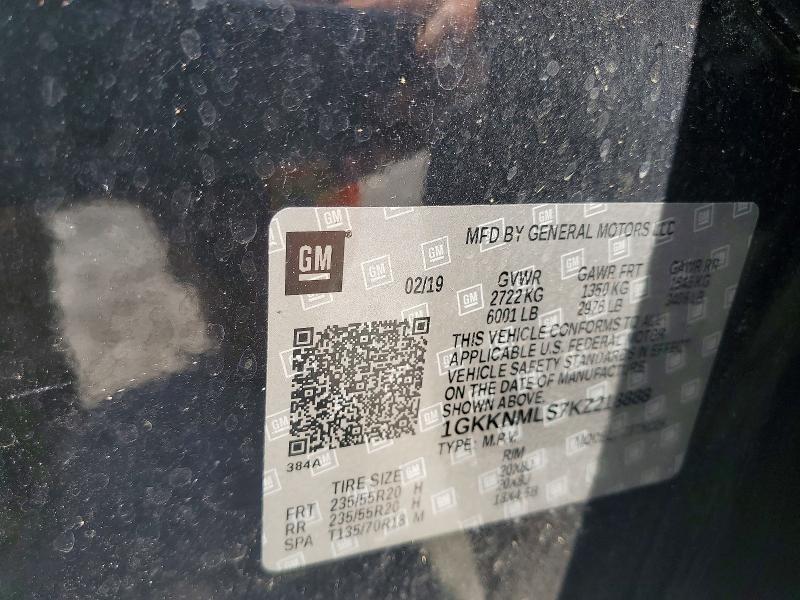 Продаж на аукціоні авто 2019 Gmc Acadia, vin: 1GKKNMLS7KZ218888, номер лоту: 58265206