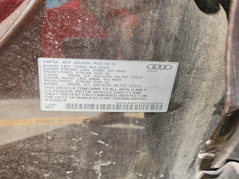 Продаж на аукціоні авто 2014 Audi Q7, vin: WA1VMAFE2ED006878, номер лоту: 56952486