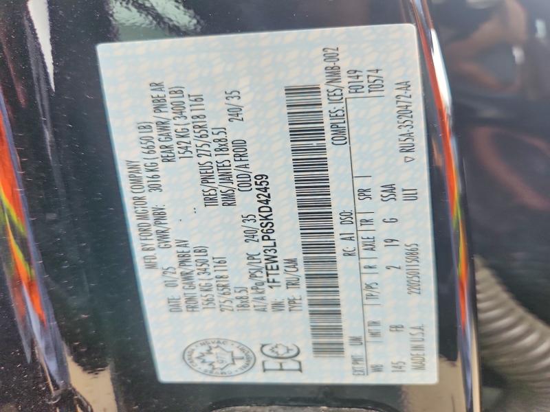 2025 Ford F150 მანქანა იყიდება აუქციონზე, vin: 1FTEW3LP6SKD42459, აუქციონის ნომერი: 53258336