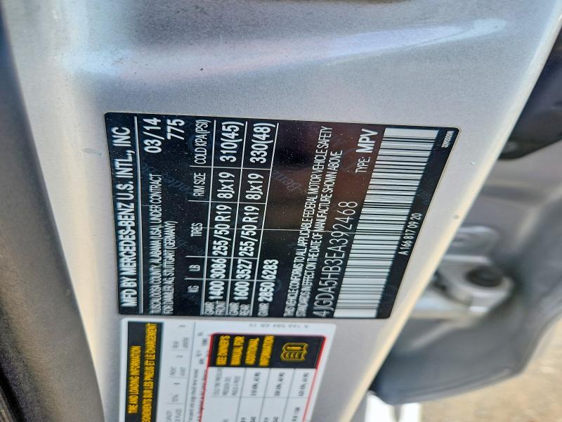 57087036 :رقم المزاد ، 4JGDA5HB3EA392468 vin ، 2014 Mercedes-benz Ml مزاد بيع