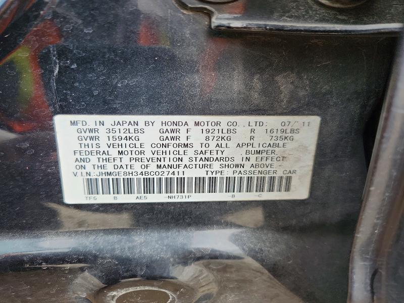 Продажа на аукционе авто 2011 Honda Fit, vin: JHMGE8H34BC027411, номер лота: 57709446