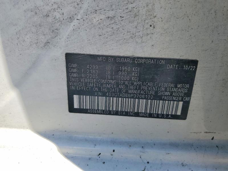 Продаж на аукціоні авто 2023 Subaru Impreza, vin: 4S3GTAB66P3706122, номер лоту: 56902366
