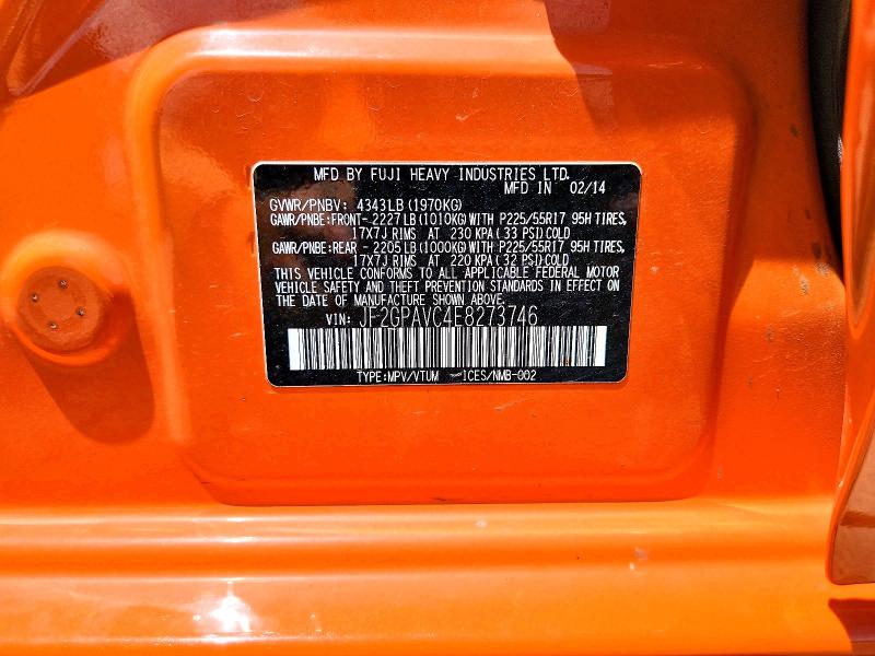 57339506 :رقم المزاد ، JF2GPAVC4E8273746 vin ، 2014 Subaru Xv Crosstrek مزاد بيع