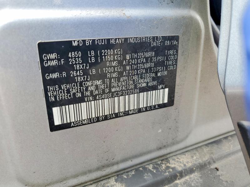 Auction sale of the 2015 Subaru Outback, vin: 4S4BSEJC3F3232586, lot number: 57602946