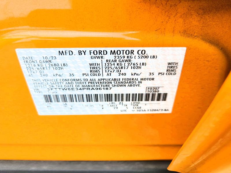 Продаж на аукціоні авто 2023 Ford Maverick, vin: 3FTTW8E34PRA96187, номер лоту: 56467816