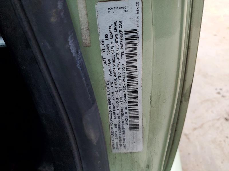 56995246 :رقم المزاد ، 3VWRW31C76M411320 vin ، 2006 Volkswagen New Beetle مزاد بيع