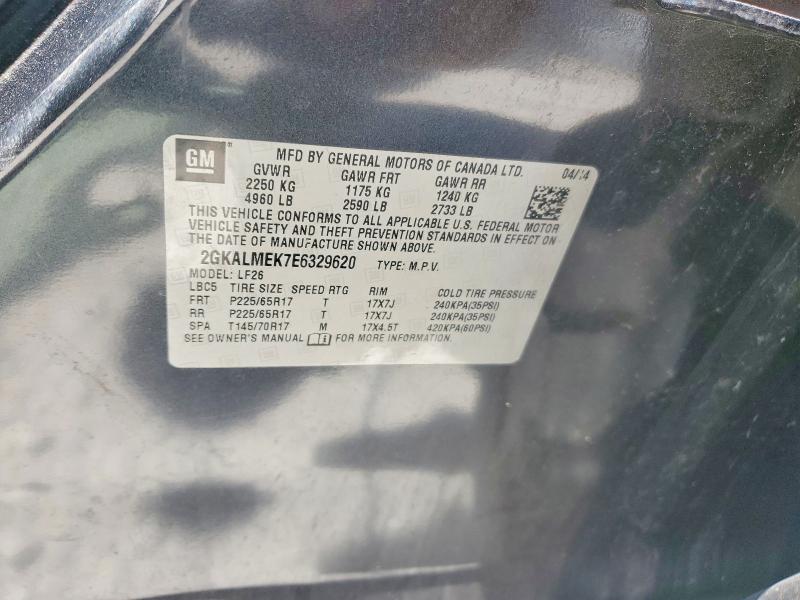 58894566 :رقم المزاد ، 2GKALMEK7E6329620 vin ، 2014 Gmc Terrain مزاد بيع