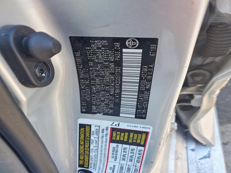 Продажа на аукционе авто 2012 Toyota Camry, vin: 4T1BK1FK2CU517262, номер лота: 58709546