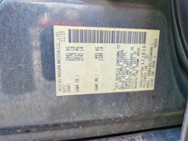 57307706 :رقم المزاد ، 1N4AL2AP5BC122816 vin ، 2011 Nissan Altima مزاد بيع