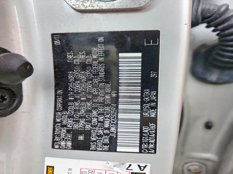 Продаж на аукціоні авто 2012 Lexus Gx, vin: JTJBM7FX2C5035914, номер лоту: 56172426