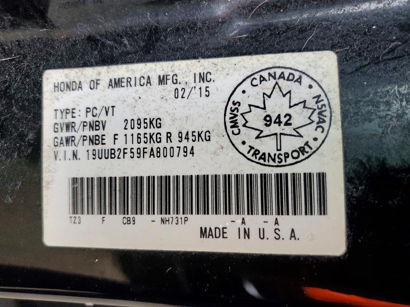2015 Acura Tlx მანქანა იყიდება აუქციონზე, vin: 19UUB2F59FA800794, აუქციონის ნომერი: 55511896