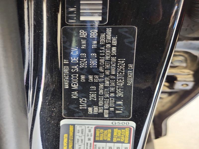 56408306 :رقم المزاد ، 3KPFT4DE3TE256241 vin ، 2026 Kia K4 مزاد بيع