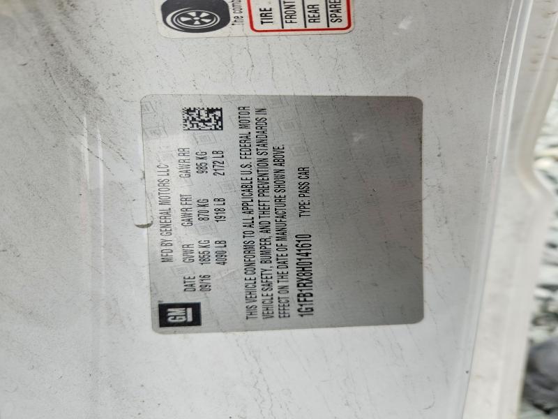 Продажа на аукционе авто 2017 Chevrolet Camaro, vin: 1G1FB1RX8H0141610, номер лота: 58392046
