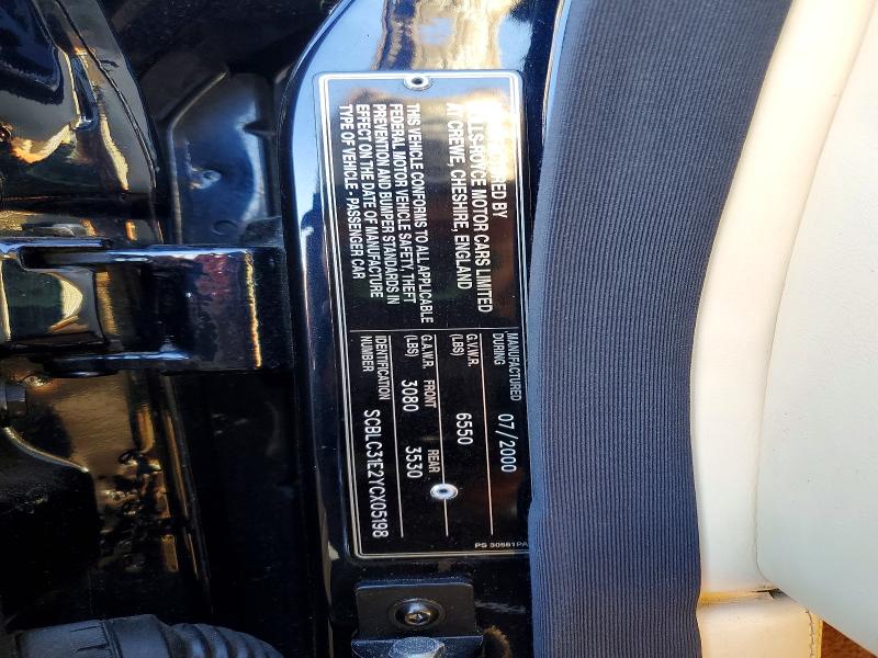 Продаж на аукціоні авто 2000 Bentley Arnage, vin: SCBLC31E2YCX05198, номер лоту: 55936696