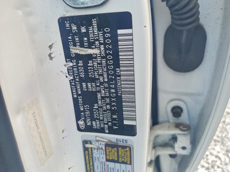 57123126 :رقم المزاد ، 5XXGW4L20GG022090 vin ، 2016 Kia Optima مزاد بيع