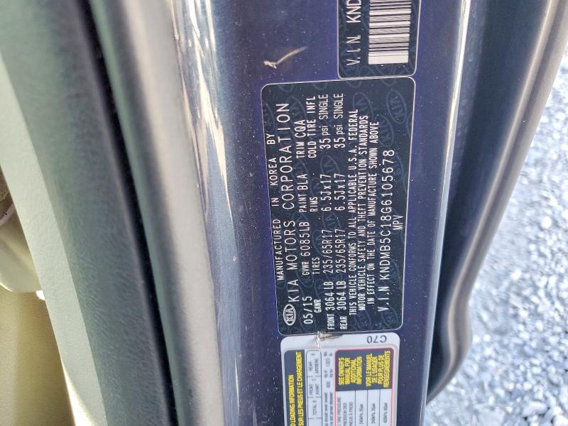 55814846 :رقم المزاد ، KNDMB5C18G6105678 vin ، 2016 Kia Sedona مزاد بيع