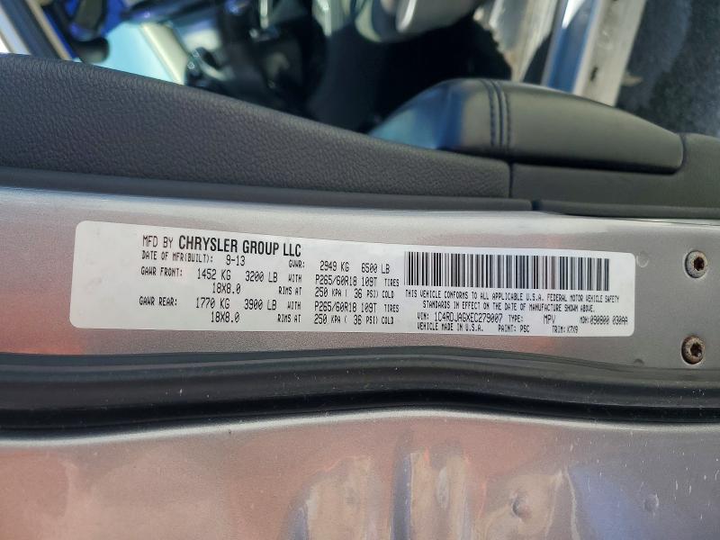 55465726 :رقم المزاد ، 1C4RDJAGXEC279007 vin ، 2014 Dodge Durango مزاد بيع