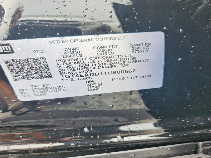 57542346 :رقم المزاد ، 1GT4EADD1TU600562 vin ، 2026 Gmc Hummer Pickup مزاد بيع