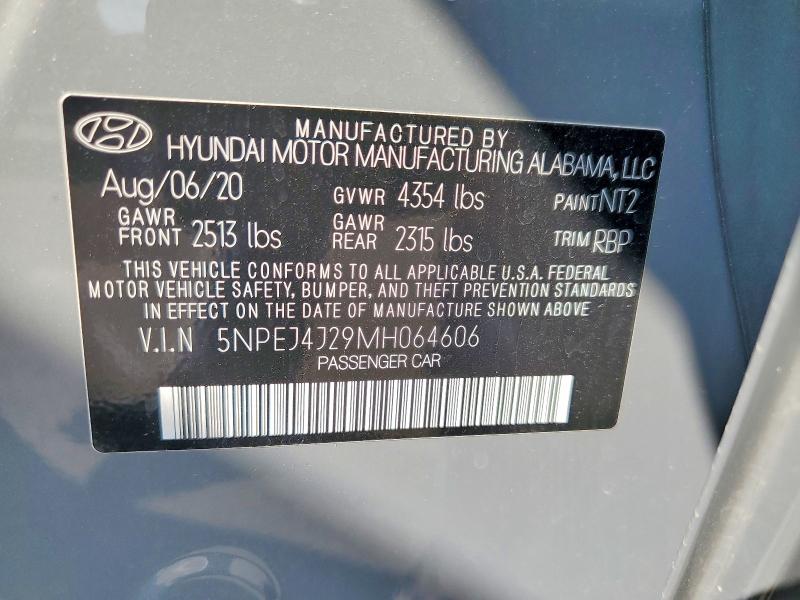 Auction sale of the 2021 Hyundai Sonata, vin: 5NPEJ4J29MH064606, lot number: 85981025