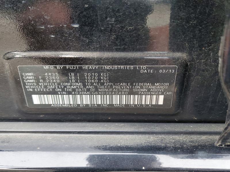 56612996 :رقم المزاد ، 4S3BMCG6XD3042480 vin ، 2013 Subaru Legacy مزاد بيع
