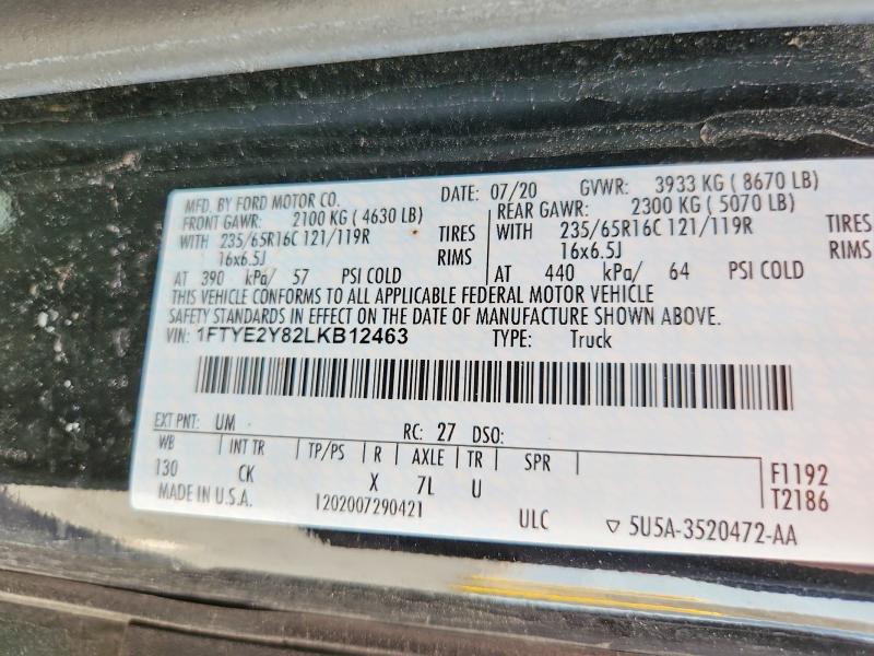 Продажа на аукционе авто 2020 Ford Transit, vin: 1FTYE2Y82LKB12463, номер лота: 53556606
