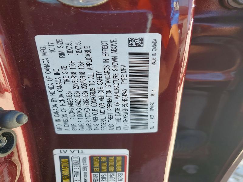 Aukcja sprzedaży 2018 Honda Cr-v, vin: 2HKRW2H55JH604245, numer aukcji: 58200266