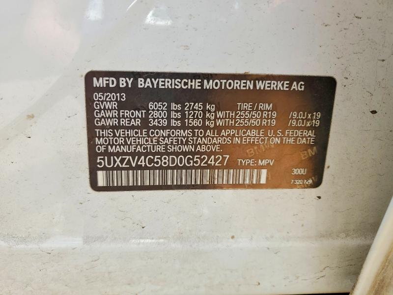 Продаж на аукціоні авто 2013 Bmw X5, vin: 5UXZV4C58D0G52427, номер лоту: 57600736